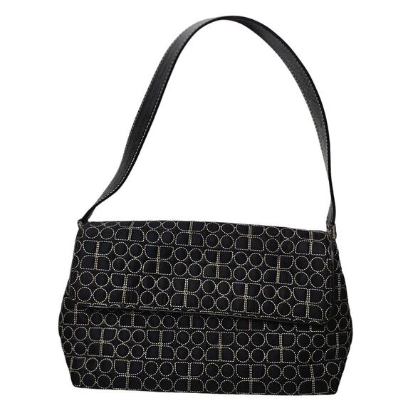kate spade Handbags - Kate Spade 1990s Iconic Purse, Vintage Logo Handbag, Dot Noel, Black & Tan Bag